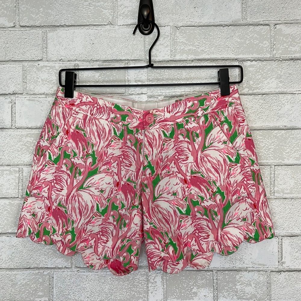 Lilly Pulitzer Buttercup Scallop Hem Shorts 000